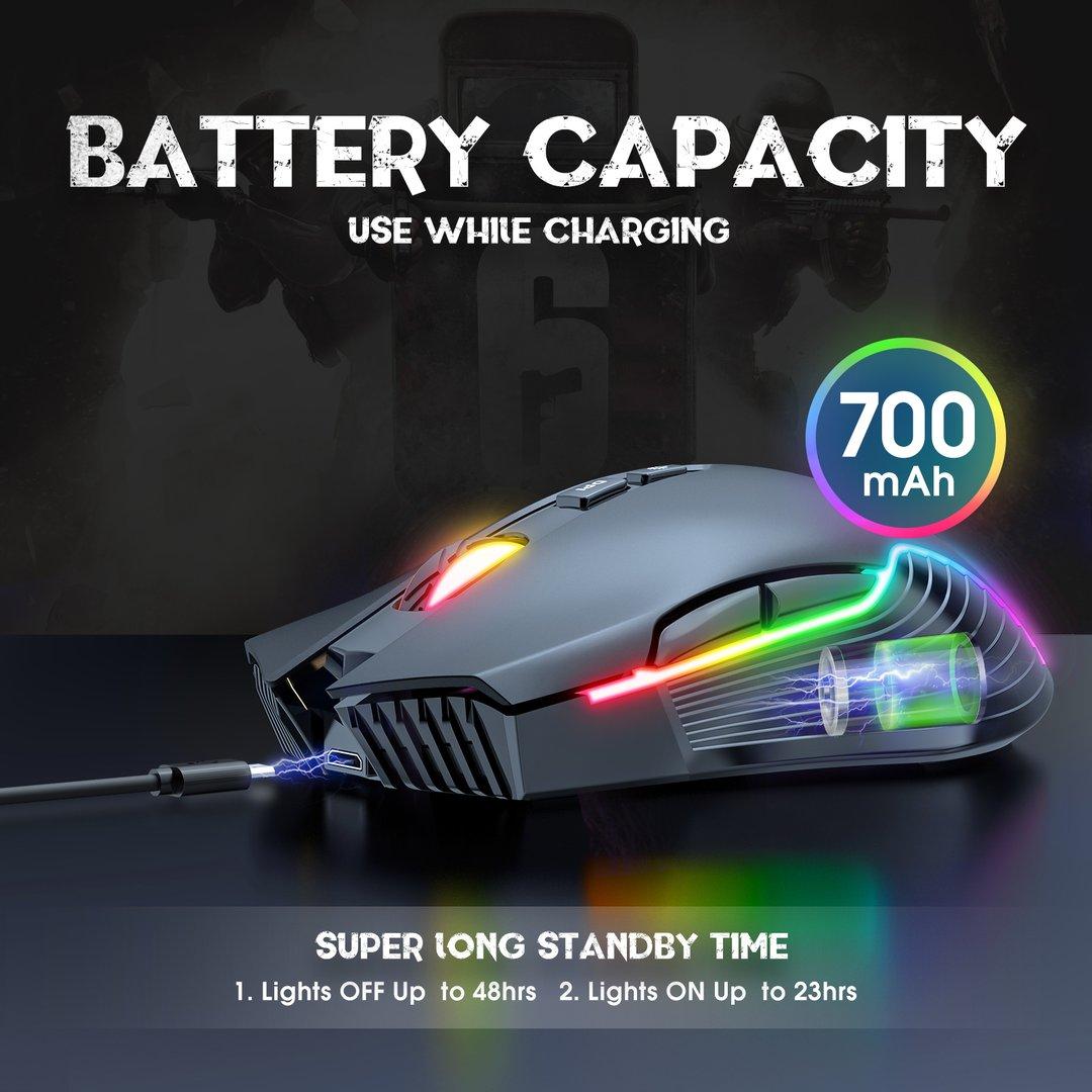 ONIKUMA - CW905 Nero - Mouse da gioco LED RGB 6400 DPI - ONIKUMA ONIKUMA - CW905 Nero - Mouse da gioco LED RGB 6400 DPI - ONIKUMA